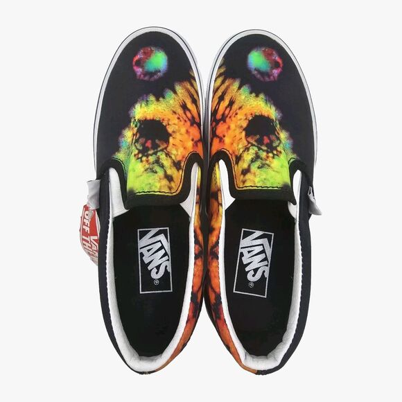 Vans Women's Classic Slip On Platform Paradoxical Tie Dye Shoes Black Size 6 New - Picture 1 of 8
